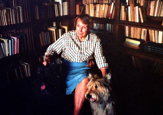 Catherine Gide et ses chiens