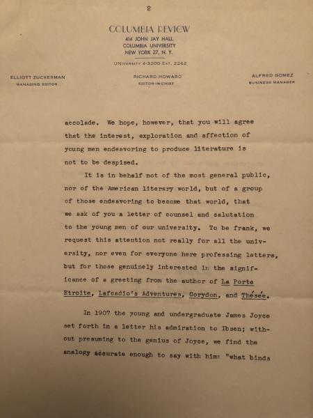Lettre de Howard à Gide 2