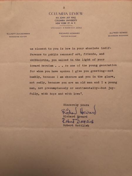 Lettre de Howard à Gide 3